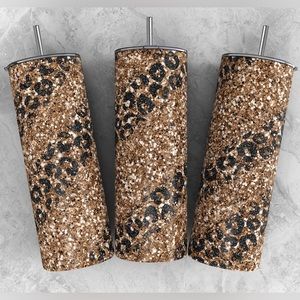 Glitter Leopard Tumbler